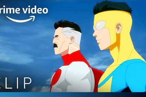 Invincible and Omni-Man Go Flying | Prime Video