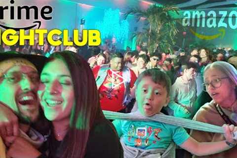 Amazon Prime NIGHTCLUB! Don't Bring Kids! (FV Family Steals the Day...Literally)