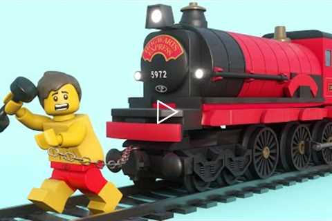Lego Train GYM Fail - Funny Cartoon Movie - Choo choo train kids videos
