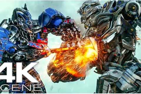 Galvatron vs Optimus Prime | 4K Fight Scene - Transformers 4 _ All Action Battle Movie Clip