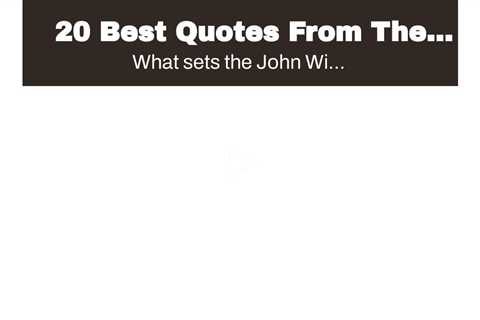 20 Best Quotes From The John Wick Franchise