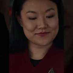 The crew is assembled and ready for takeoff. | Star Trek: Strange New Worlds